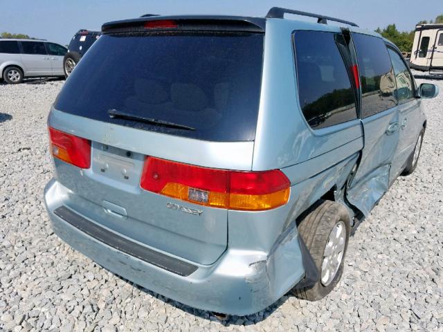 5FNRL18633B111497 - 2003 HONDA ODYSSEY EX BLUE photo 4