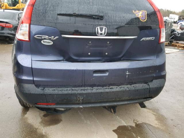 2HKRM4H77EH687380 - 2014 HONDA CR-V EXL BLUE photo 9