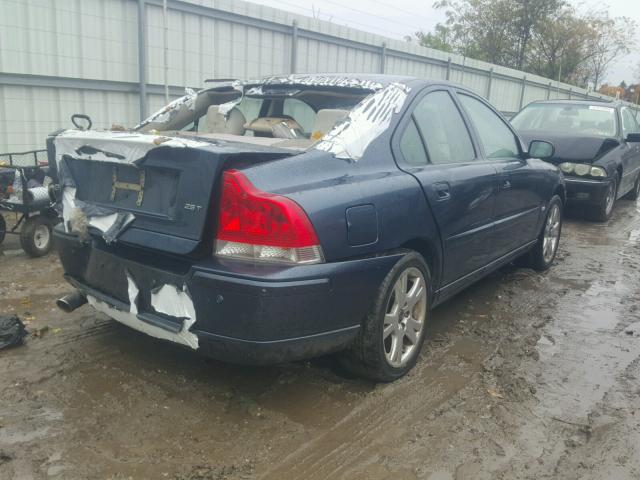 YV1RS592062552219 - 2006 VOLVO S60 2.5T BLUE photo 4