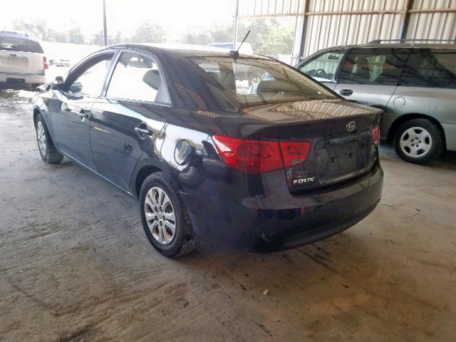 KNAFU4A25A5064574 - 2010 KIA FORTE EX BLACK photo 3