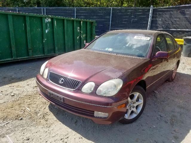 JT8BD69S210146985 - 2001 LEXUS GS 300 BURGUNDY photo 2