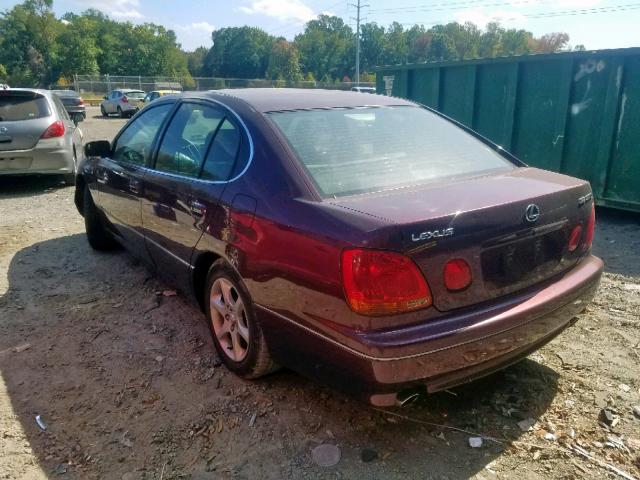 JT8BD69S210146985 - 2001 LEXUS GS 300 BURGUNDY photo 3