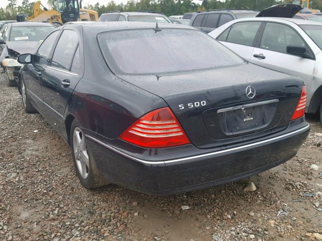 WDBNG70J54A403425 - 2004 MERCEDES-BENZ S 430 BLACK photo 3