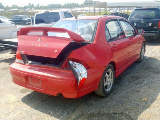 JA3AJ86E03U024829 - 2003 MITSUBISHI LANCER OZ RED photo 4