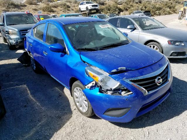 3N1CN7AP6GL817590 - 2016 NISSAN VERSA S BLUE photo 1