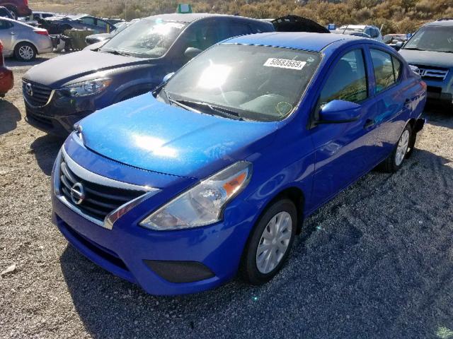 3N1CN7AP6GL817590 - 2016 NISSAN VERSA S BLUE photo 2