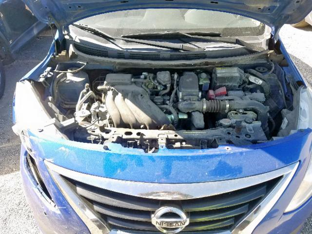 3N1CN7AP6GL817590 - 2016 NISSAN VERSA S BLUE photo 7