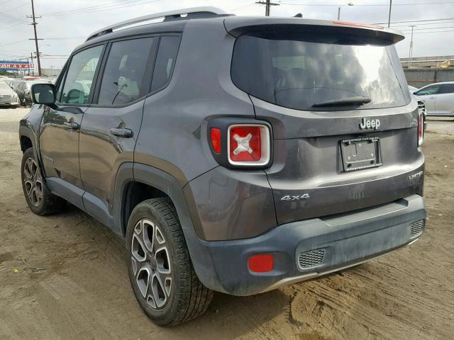 ZACCJBDB0HPE78099 - 2017 JEEP RENEGADE L GRAY photo 3