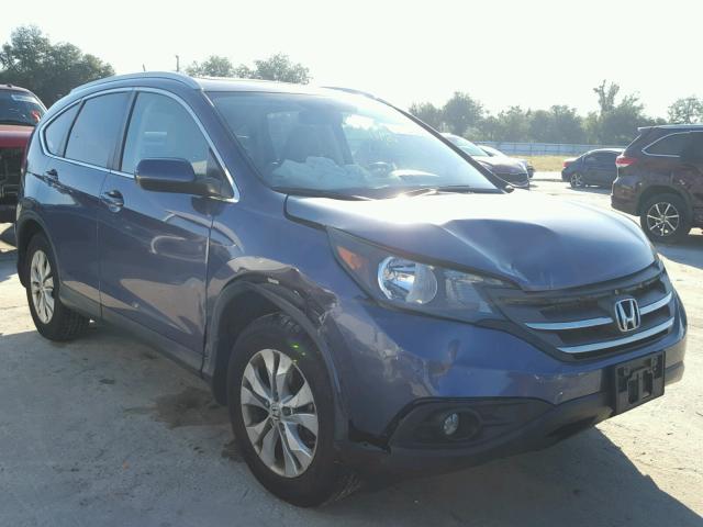 2HKRM4H77DH636055 - 2013 HONDA CR-V EXL BLUE photo 1