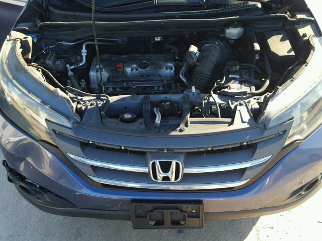 2HKRM4H77DH636055 - 2013 HONDA CR-V EXL BLUE photo 7