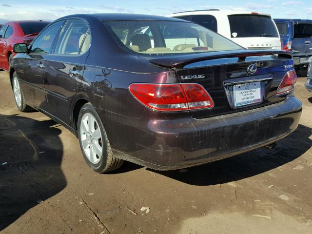 JTHBA30G455079976 - 2005 LEXUS ES 330 MAROON photo 3