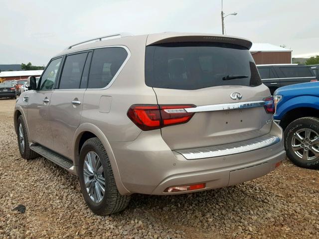 JN8AZ2NE0K9231798 - 2019 INFINITI QX80 LUXE GOLD photo 3