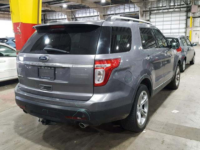 1FM5K7F83DGA08611 - 2013 FORD EXPLORER L CHARCOAL photo 4