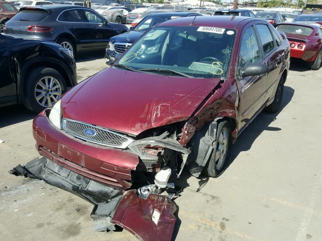 1FAFP34N27W232769 - 2007 FORD FOCUS ZX4 BURGUNDY photo 2