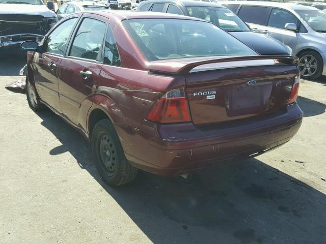 1FAFP34N27W232769 - 2007 FORD FOCUS ZX4 BURGUNDY photo 3