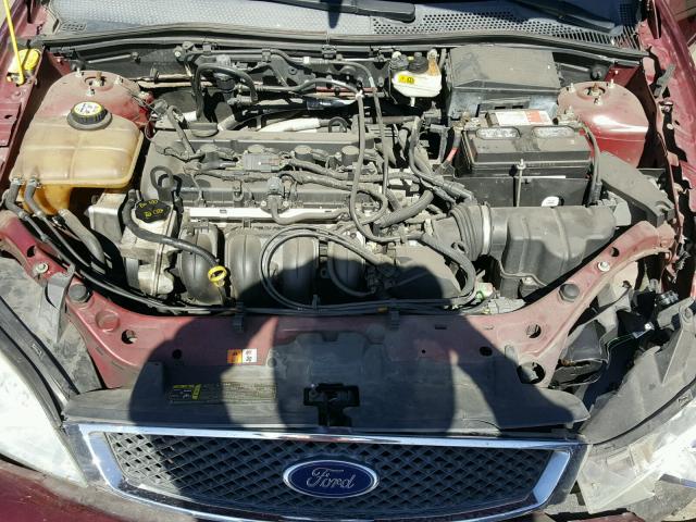 1FAFP34N27W232769 - 2007 FORD FOCUS ZX4 BURGUNDY photo 7