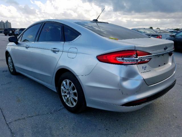 3FA6P0G73HR273752 - 2017 FORD FUSION S SILVER photo 3