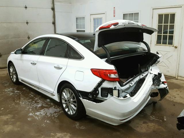 5NPE34AF1FH114706 - 2015 HYUNDAI SONATA SPO WHITE photo 3