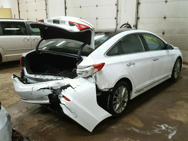 5NPE34AF1FH114706 - 2015 HYUNDAI SONATA SPO WHITE photo 4