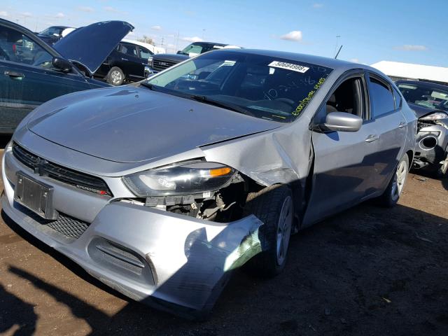 1C3CDFBB9GD635440 - 2016 DODGE DART SXT GRAY photo 2