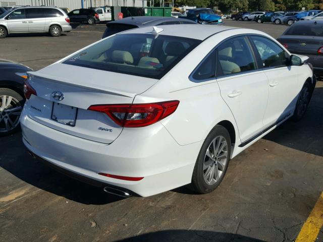 5NPE34AF7FH036416 - 2015 HYUNDAI SONATA SPO WHITE photo 4