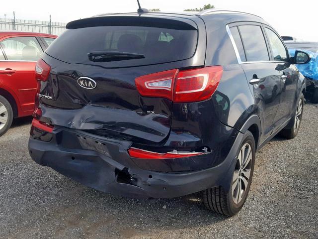 KNDPCCA21B7037608 - 2011 KIA SPORTAGE E BLACK photo 4