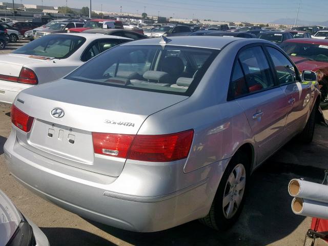 5NPET46C09H481468 - 2009 HYUNDAI SONATA GLS SILVER photo 4