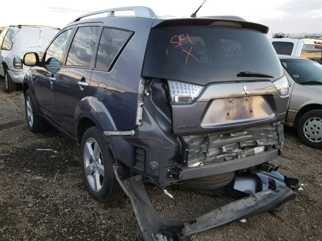 JA4MS41X97Z004210 - 2007 MITSUBISHI OUTLANDER GRAY photo 3