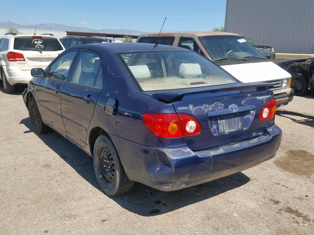 JTDBR32E730047264 - 2003 TOYOTA COROLLA CE BLUE photo 3