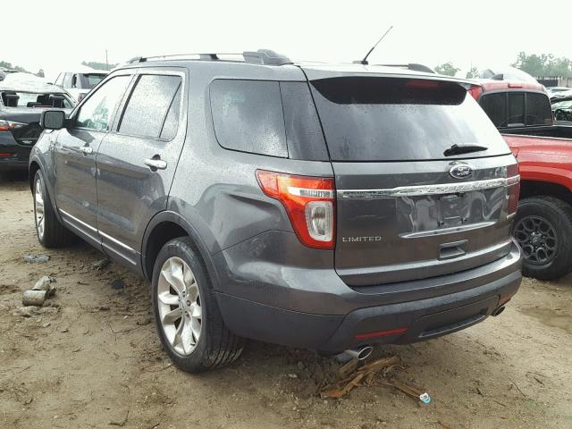 1FM5K7F87FGA82603 - 2015 FORD EXPLORER L GRAY photo 3