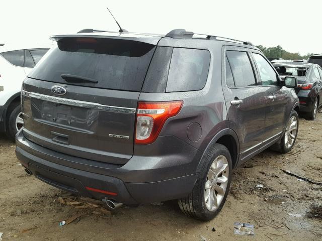 1FM5K7F87FGA82603 - 2015 FORD EXPLORER L GRAY photo 4