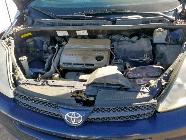 5TDZA23C84S119973 - 2004 TOYOTA SIENNA BLUE photo 7