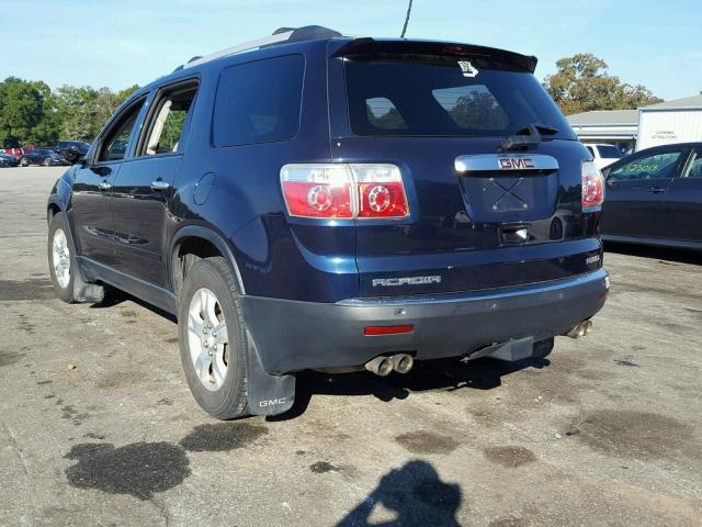 1GKKVPEDXCJ232395 - 2012 GMC ACADIA SLE BLUE photo 3