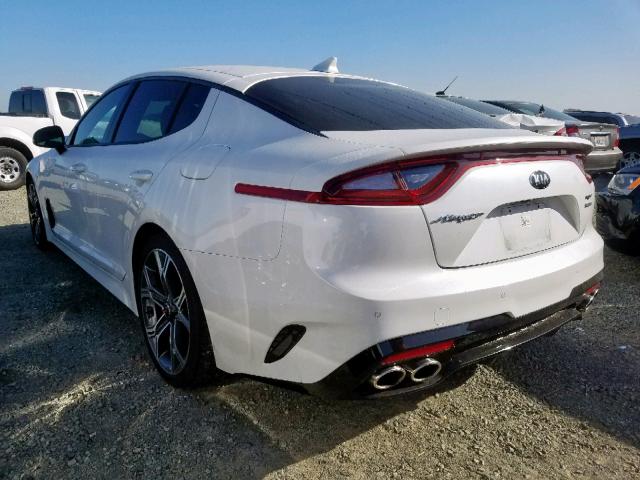 KNAE35LC9J6035759 - 2018 KIA STINGER GT WHITE photo 3