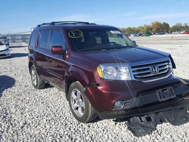 5FNYF4H76CB016705 - 2012 HONDA PILOT EXLN MAROON photo 1