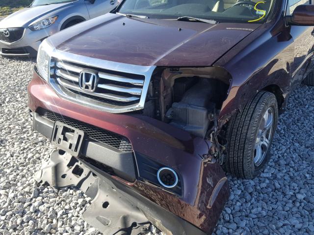 5FNYF4H76CB016705 - 2012 HONDA PILOT EXLN MAROON photo 9