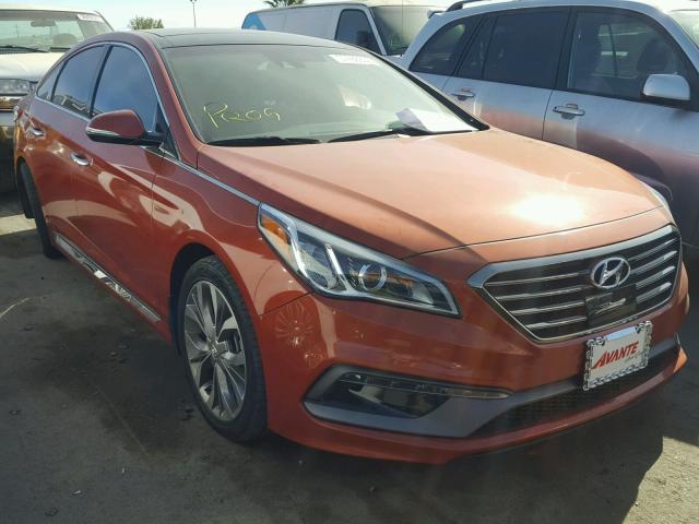 5NPE34AB1FH141563 - 2015 HYUNDAI SONATA SPO ORANGE photo 1