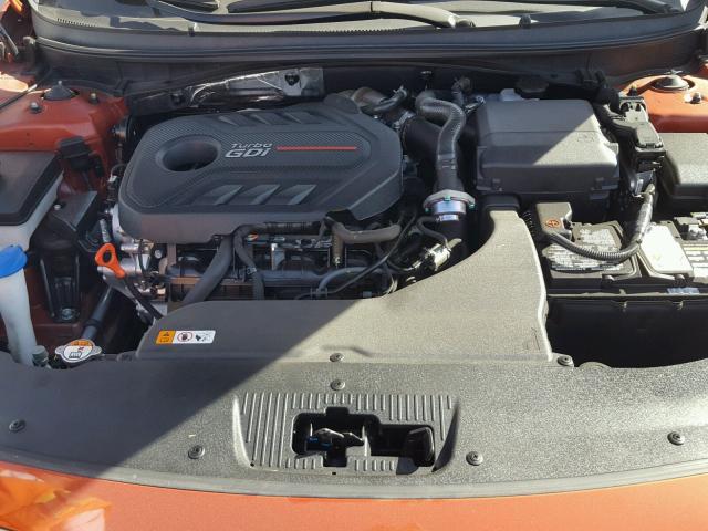 5NPE34AB1FH141563 - 2015 HYUNDAI SONATA SPO ORANGE photo 7