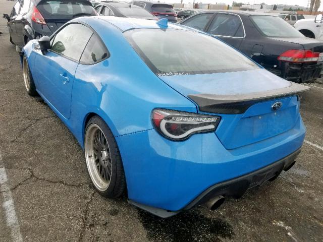 JF1ZCAC19G9600603 - 2016 SUBARU BRZ 2.0 LI BLUE photo 3