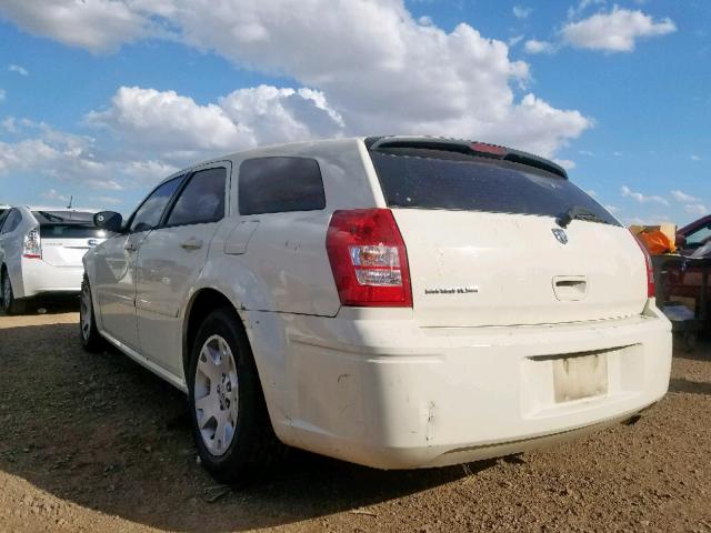 2D4FV48T65H513986 - 2005 DODGE MAGNUM SE WHITE photo 3