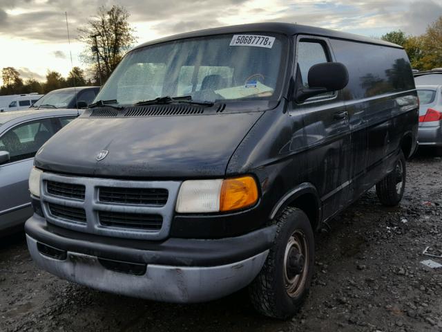 2B7KB31Y0WK141540 - 1998 DODGE RAM VAN B3 BLACK photo 2