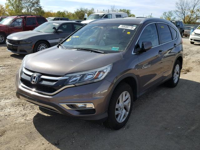 2HKRM3H70FH532911 - 2015 HONDA CR-V EXL BROWN photo 2