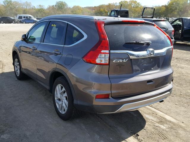 2HKRM3H70FH532911 - 2015 HONDA CR-V EXL BROWN photo 3