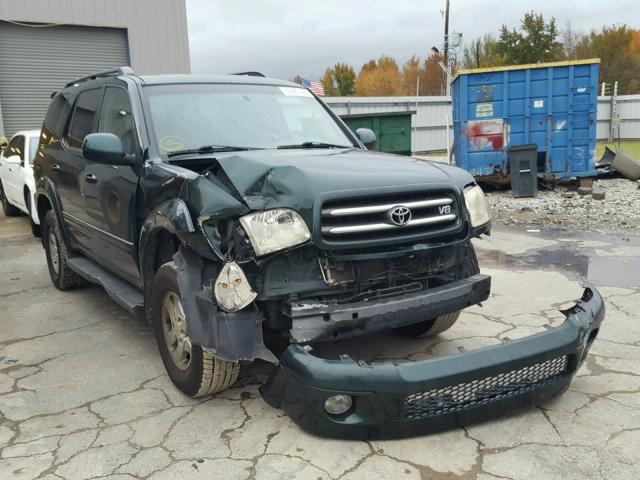 5TDZT38A92S081254 - 2002 TOYOTA SEQUOIA LI GREEN photo 1