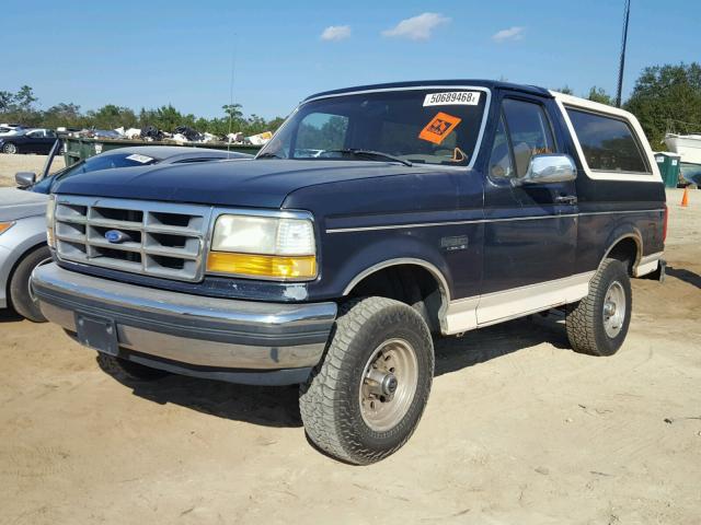 1FMEU15H7NLA71275 - 1992 FORD BRONCO U10 GREEN photo 2