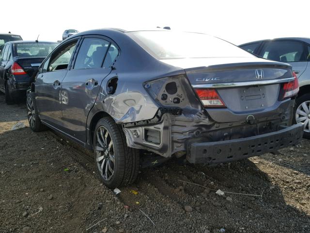 2HGFB2F92FH515934 - 2015 HONDA CIVIC EXL 灰色 照片 3
