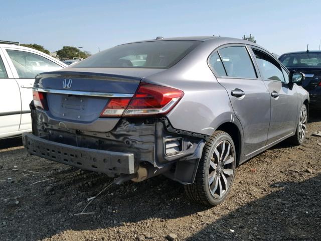 2HGFB2F92FH515934 - 2015 HONDA CIVIC EXL 灰色 照片 4