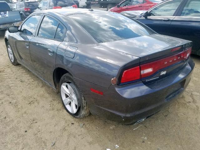 2C3CDXHG4EH258718 - 2014 DODGE CHARGER SX GRAY photo 3