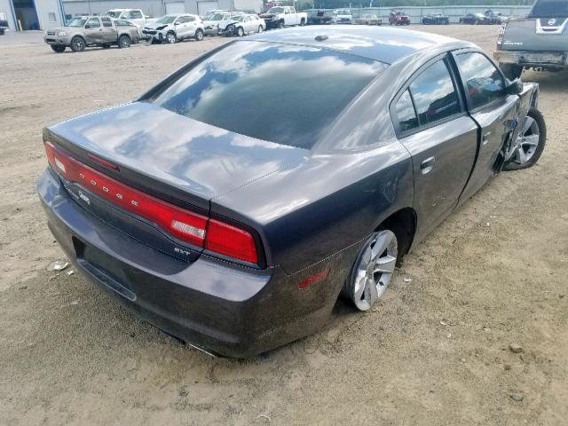 2C3CDXHG4EH258718 - 2014 DODGE CHARGER SX GRAY photo 4