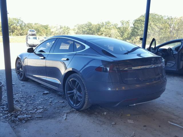 5YJSA1S19EFP62141 - 2014 TESLA MODEL S GRAY photo 3